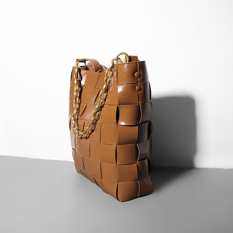 ACE LEATHER WOVEN BAG