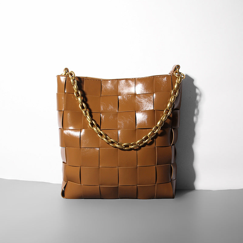 ACE LEATHER WOVEN BAG