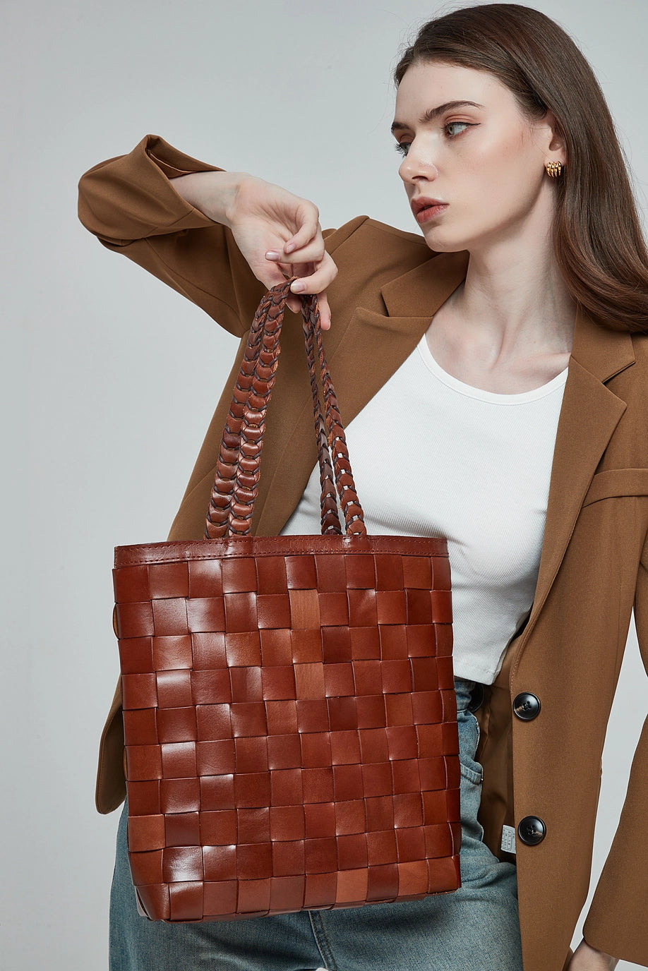 BAILEY RECYCLED LEATHER TOTE